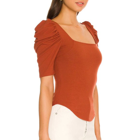 Free People We The Free Women's Night Lily Rib Crop Top in Sienna- Size … - Picture 13 of 16